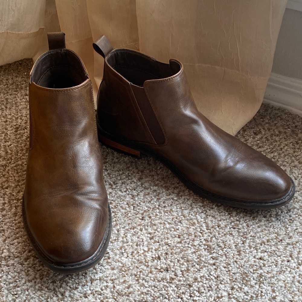Oliver Mason Corbin Men's Brown Leather Chelsea Boots. Style#559639 10 1/2 M
